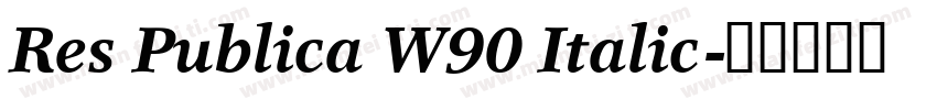 Res Publica W90 Italic字体转换